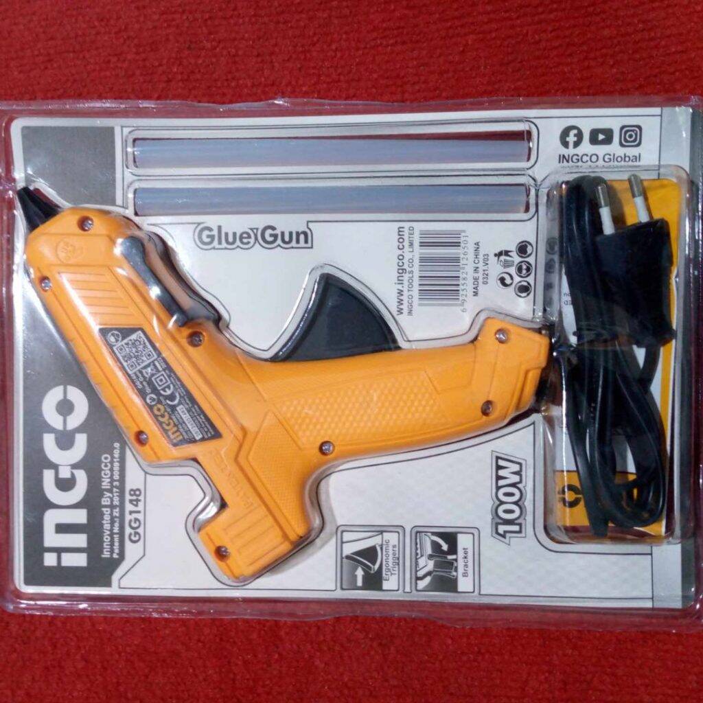 Picture of ING-CO GG148 Electric Glue Gun AC 220V 100W Glue Machine For 10mm Glue Sticks 100W Constant Temperature 100W Glue Gun DIY Art Craft Heat Repair Tools Sets 220V Glue Gun
