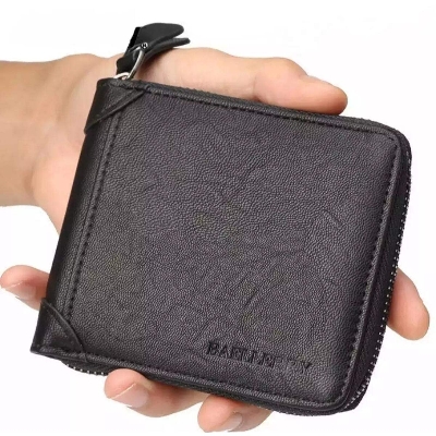 Picture of Round Zipper Stylish High quality Artificial Leather Wallet For Men