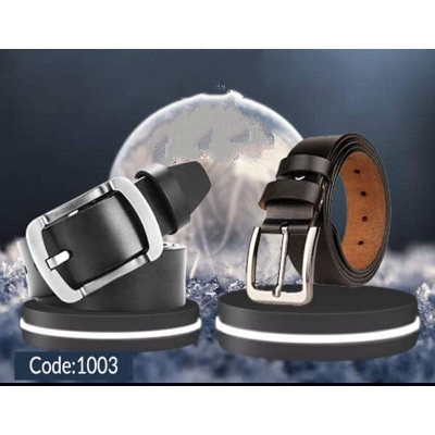 Picture of Black High quality Long Lusting Artificial Leather Belt Combo For Men