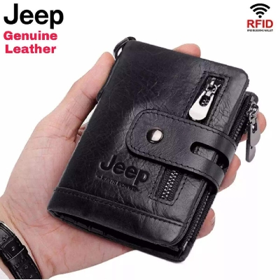 Picture of Jeep Leather Long Lusting Zipper coin poket wallet For Men