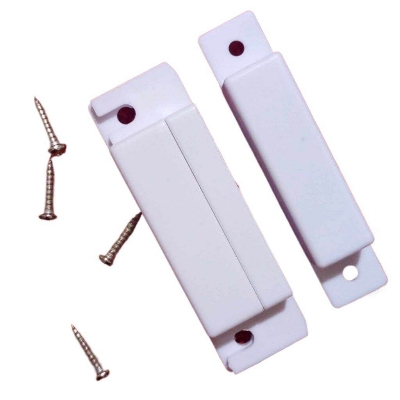 Picture of MC31 Magnetic Sensor MC-31 Wired Magnetic Door Window Contact Reed Switch Magnetic Sensor Door Window Security Alarm System NC Normally Open Magnetic Switches Surface Mount Tools MC31 Door Sensor
