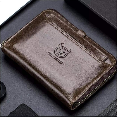 Picture of Bull Captain Round Zipper Leather Wallet For Men
