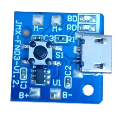 Picture of 2Pcs - Mini Rechargeable Fan Circuit 3 Step Fan Speed Control Fan Circuit 3.7V-4.2V Low Voltage Fan Circuit 3.7V Circuit Rechargeable Circuit With 3 Level Speed Control For 3.7V Battery