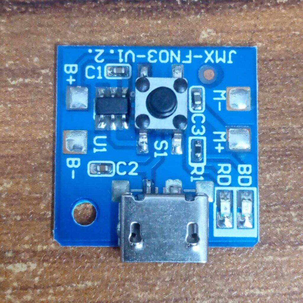 Picture of 2Pcs - Mini Rechargeable Fan Circuit 3 Step Fan Speed Control Fan Circuit 3.7V-4.2V Low Voltage Fan Circuit 3.7V Circuit Rechargeable Circuit With 3 Level Speed Control For 3.7V Battery