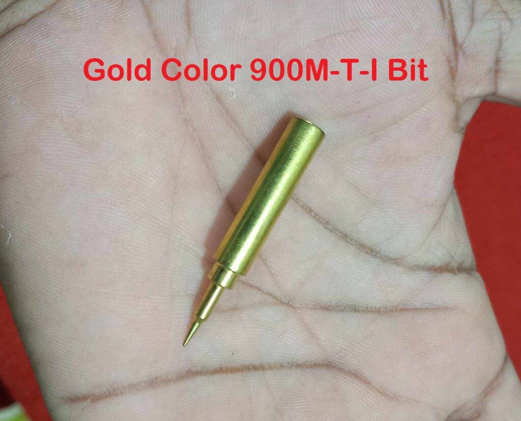 Picture of Gold Color 900M-T-I Soldering Tip Bit Lead Free Soldering Iron Bits Replacement Pencil Soldering Solder Iron Tip For Soldering Station Tip Tools Sets 900M-T-I  BIT