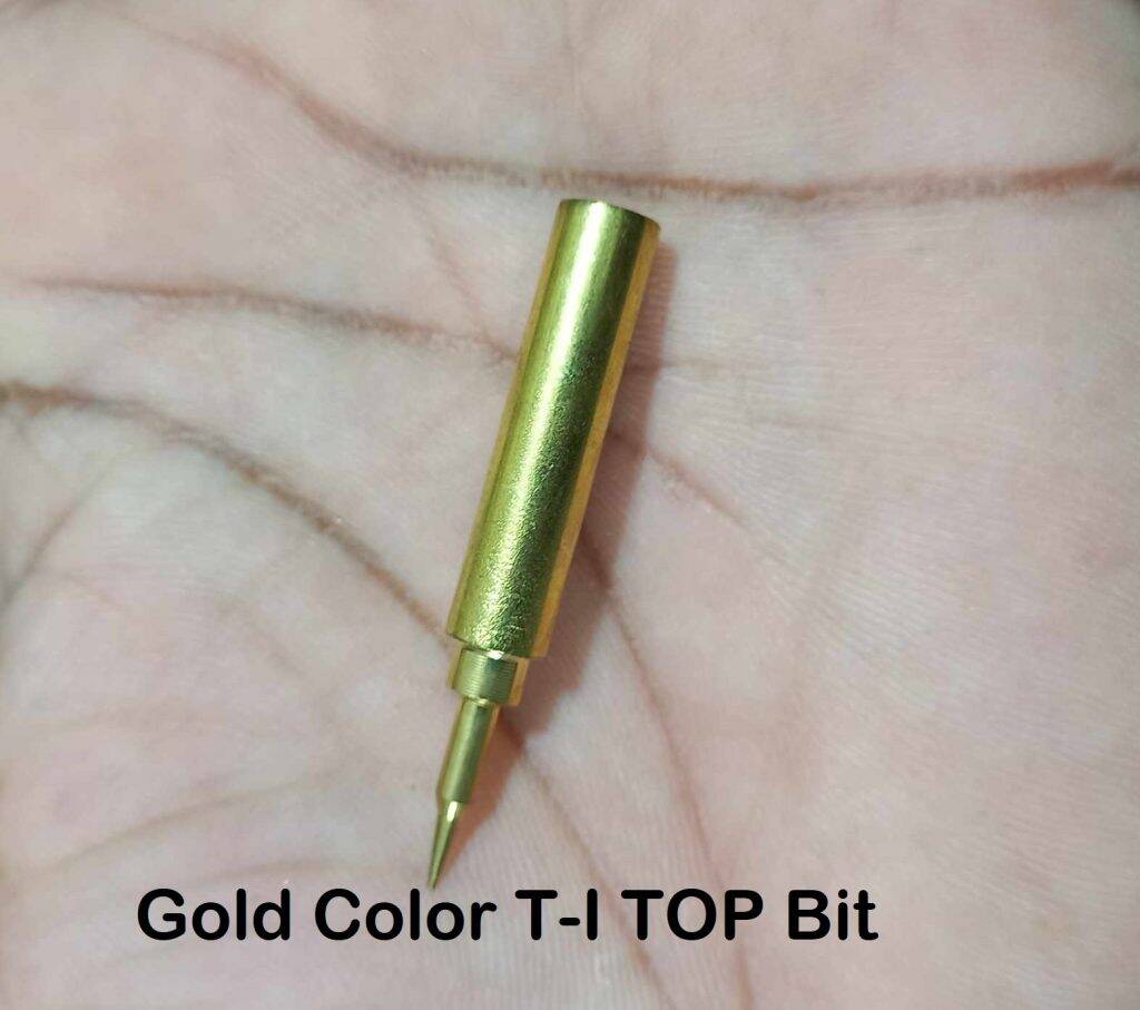 Picture of Gold Color 900M-T-I Soldering Tip Bit Lead Free Soldering Iron Bits Replacement Pencil Soldering Solder Iron Tip For Soldering Station Tip Tools Sets 900M-T-I  BIT