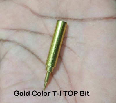 Picture of Gold Color 900M-T-I Soldering Tip Bit Lead Free Soldering Iron Bits Replacement Pencil Soldering Solder Iron Tip For Soldering Station Tip Tools Sets 900M-T-I  BIT