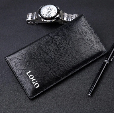 Picture of Black Long Lusting Leather Long Wallet For Men