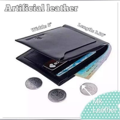 Picture of Black High quality Artificial Leather wallet for men