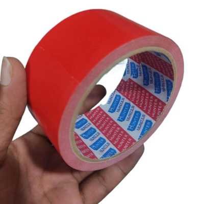 Picture of RED Color Polyethylene Cloth Tape 2 Inch Tape 50mm Tape 10M Long Industrial Cloth Duct Tape Adhesive Red Color Tape 2 Inch Binding Tape Rexene Tape 2 Inch Polythene Cloth Tape - Black