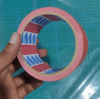 Picture of RED Color Polyethylene Cloth Tape 2 Inch Tape 50mm Tape 10M Long Industrial Cloth Duct Tape Adhesive Red Color Tape 2 Inch Binding Tape Rexene Tape 2 Inch Polythene Cloth Tape - Black