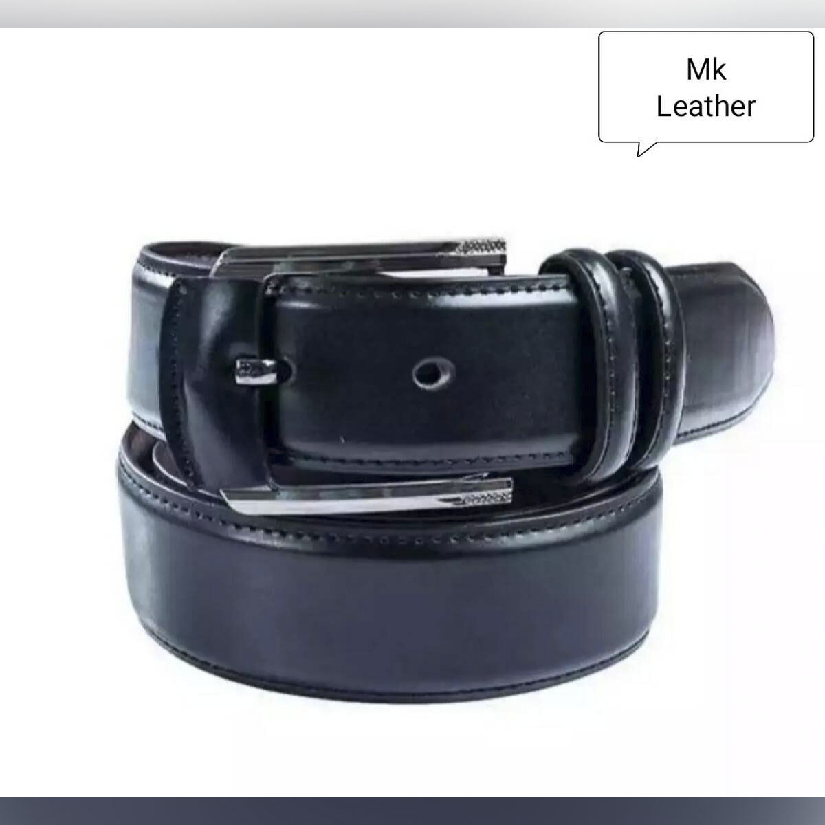 Picture of Black Artificial Leather belt for men
