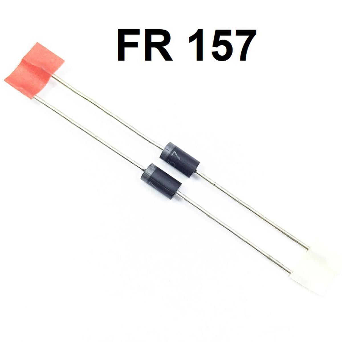 Picture of 15Pcs - FR157 Diode 1000V 1.5A FR157 General Purpose Rectifier Diode FR157 Axial Diode DO-15 Package 2 Pin Leads 1.5A Diode