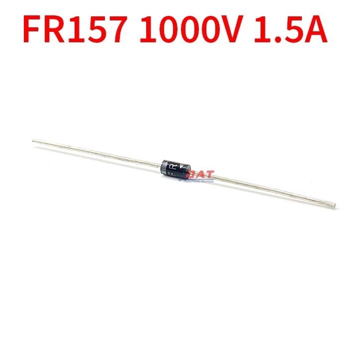 Picture of 15Pcs - FR157 Diode 1000V 1.5A FR157 General Purpose Rectifier Diode FR157 Axial Diode DO-15 Package 2 Pin Leads 1.5A Diode