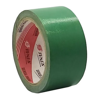 Picture of GREEN Polyethylene Cloth Tape 2 Inch Tape 50mm Tape 10M Long Industrial Cloth Duct Tape Adhesive Green Tape 2 Inch Binding Tape Rexene Tape 2 Inch Polythene Cloth Tape Rexine Tape - Black