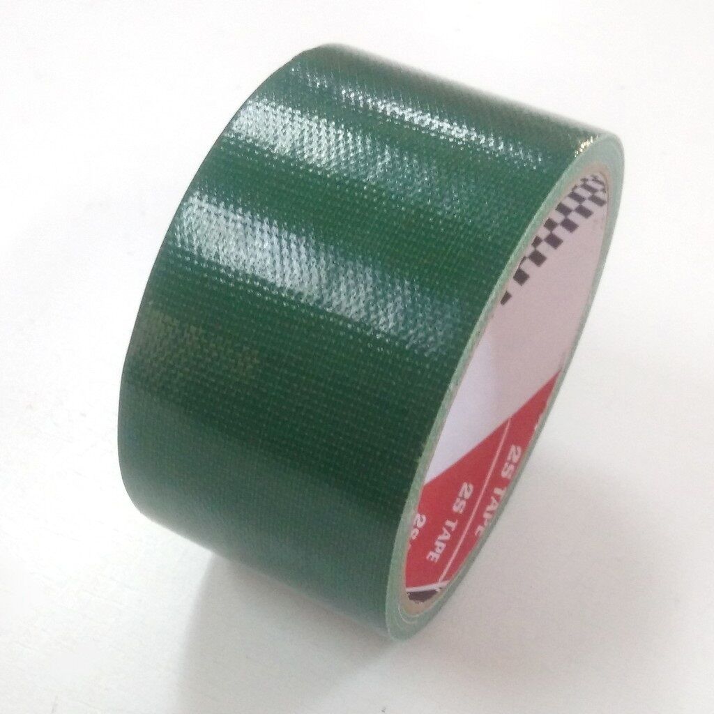 Picture of GREEN Polyethylene Cloth Tape 2 Inch Tape 50mm Tape 10M Long Industrial Cloth Duct Tape Adhesive Green Tape 2 Inch Binding Tape Rexene Tape 2 Inch Polythene Cloth Tape Rexine Tape - Black