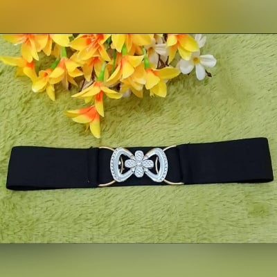 Picture of Black Ladies Adjusted High quality Belt for women