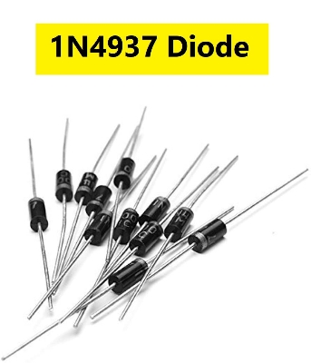 Picture of 10Pcs - 1N4937 Diode 600V 1A General Purpose 2 Pin Leads 1N4937 Rectifier Diode Silicon Junction Diode 1N4937 DO-41 Package