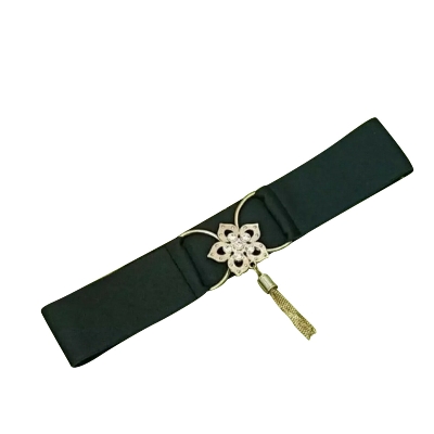 Picture of Black Ladies Golden Buckle Adjusted High quality Belt for Women