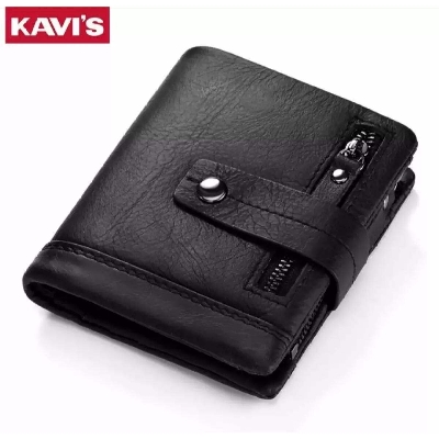 Picture of Kavis Black 100% Leather High Quality Long Lusting Wallet For Man - Wallet For Men  - Many Beg - Wallet