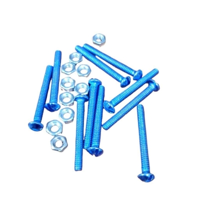 Picture of 4Pcs – 1 Inch Screw & Bolt Stainless Steel 25x2mm 1 Inch SS Coating Chipboard Screws 25mm Flat Head Self Tapping Minus Screws Electronic Transformer Screws Tools With Bolt