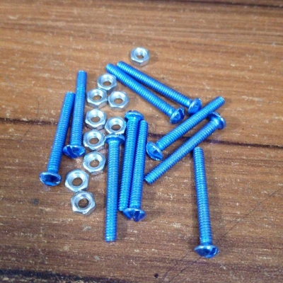 Picture of 4Pcs – 1 Inch Screw & Bolt Stainless Steel 25x2mm 1 Inch SS Coating Chipboard Screws 25mm Flat Head Self Tapping Minus Screws Electronic Transformer Screws Tools With Bolt