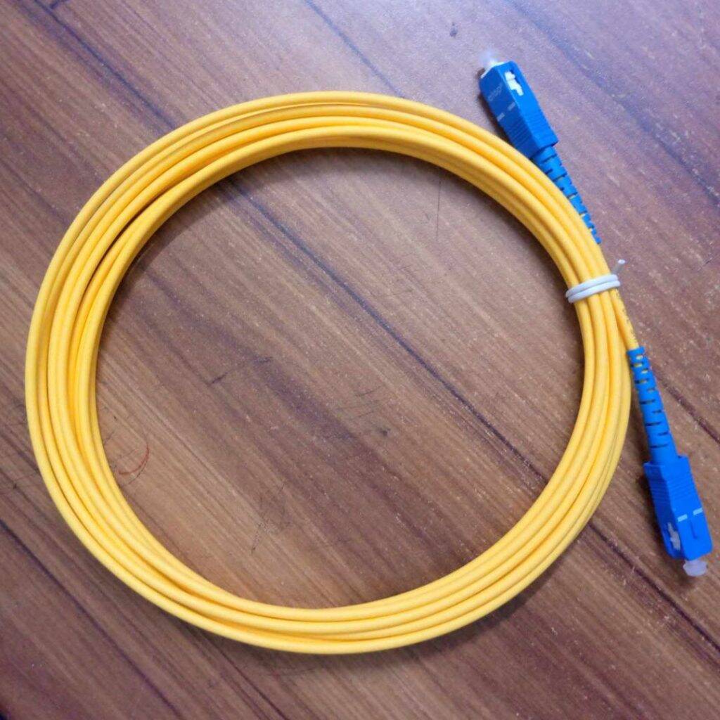 Picture of Optical Fiber Cables 5 Meter SC / UPC-SC / UPC-SM SX-3mm PVC 3.0mm Optical Fiber Cables Patch Cord Cable