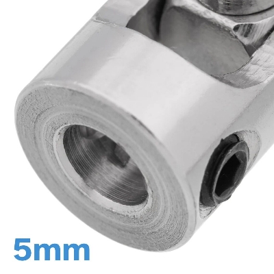 Picture of SS 5-4mm Stainless Steel Joint 5mm To 4mm Bore Motor Shaft Connector Motor Joint Coupler 5mm Motor Connector Adapters For 775 Motor Joint 5mm 4mm Coupler Steel Motor Joint 4mm Connector Tools 