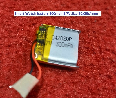 Picture of 300mAh Rechargeable Battery Smart Watch Battery 3.7V 300mAh Battery 3.7V Battery Size 20x20x4mm 3.7V Rechargeable Battery 3.7V Battery For Bluetooth Headphone Watch Batteries