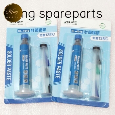Picture of RE-LIFE RL-404S Solder Paste Lead Free 138C Low Temperature 10cc Tin Liquid BGA Soldering Fluxes Rework Repair Welding Flux Solder Paste Re-life RL-404S 138℃ Solder Paste With Matching Needle + Putter