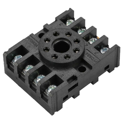 Picture of PF083A Plastic 8 Pin Power Relay Base PF083A 8 Pins Power Relay Base Socket For MK2P AH3 ST3P DH48S Time Relay 10A 250V PF083A Relay Base Socket Terminals Mount Socket