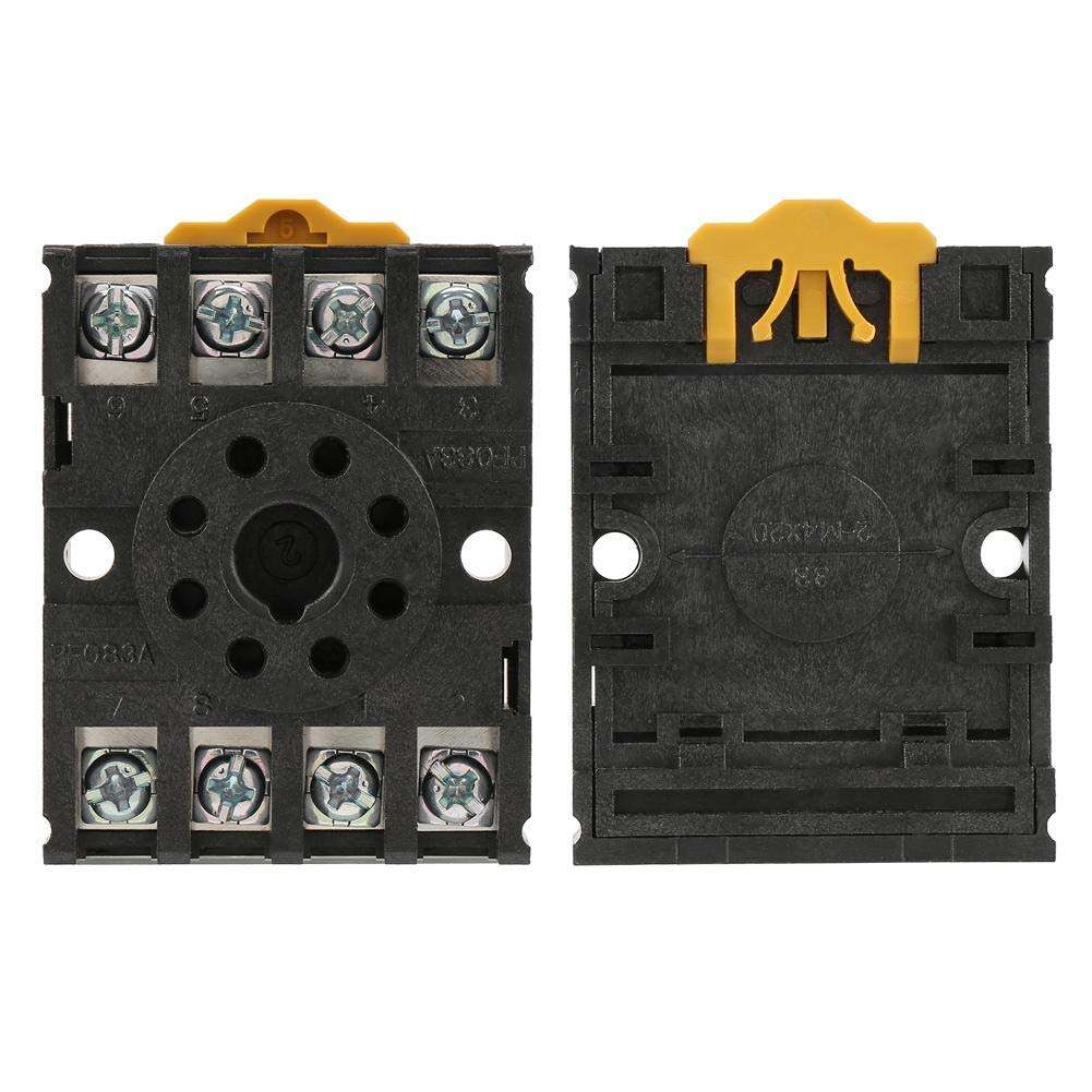 Picture of PF083A Plastic 8 Pin Power Relay Base PF083A 8 Pins Power Relay Base Socket For MK2P AH3 ST3P DH48S Time Relay 10A 250V PF083A Relay Base Socket Terminals Mount Socket