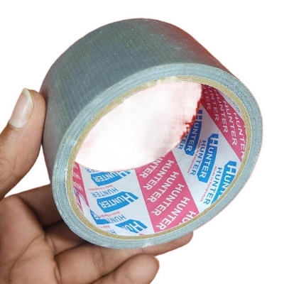 Picture of SILVER Polyethylene Cloth Tape 2 Inch Tape 50mm Tape 10M Long Industrial Cloth Duct Tape Adhesive 2 Inch Binding Tape Rexene Tape Silver Tape 2 Inch Polythene Cloth Tape Rexine Tape