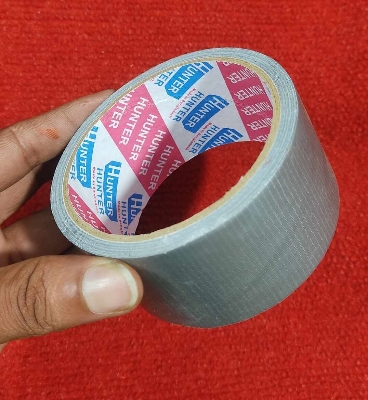 Picture of SILVER Polyethylene Cloth Tape 2 Inch Tape 50mm Tape 10M Long Industrial Cloth Duct Tape Adhesive 2 Inch Binding Tape Rexene Tape Silver Tape 2 Inch Polythene Cloth Tape Rexine Tape