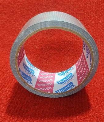 Picture of SILVER Polyethylene Cloth Tape 2 Inch Tape 50mm Tape 10M Long Industrial Cloth Duct Tape Adhesive 2 Inch Binding Tape Rexene Tape Silver Tape 2 Inch Polythene Cloth Tape Rexine Tape