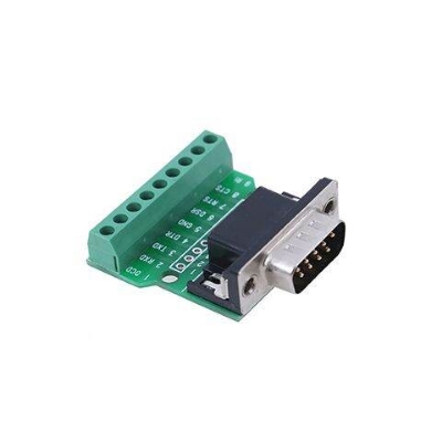 Picture of DB9 Connector Module DB9 Male Connector Module DB9 Male Screw Terminal To RS232 RS485 Conversion Board 9 Pin 9 Hole DB9 To Screw Terminal Adapters DB9 RS232 Connector DB9 Module DB9 Breakout Board