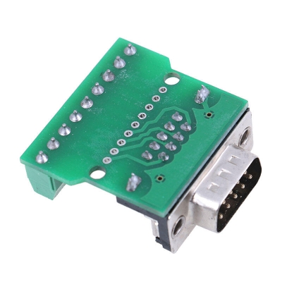 Picture of DB9 Connector Module DB9 Male Connector Module DB9 Male Screw Terminal To RS232 RS485 Conversion Board 9 Pin 9 Hole DB9 To Screw Terminal Adapters DB9 RS232 Connector DB9 Module DB9 Breakout Board