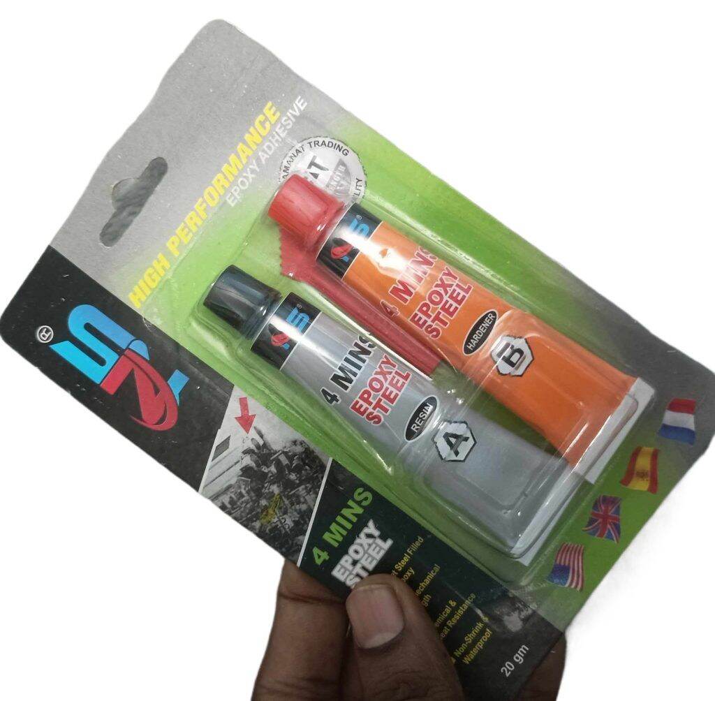 Picture of NS High Performance Epoxy Adhesive 4 Mins Epoxy Steel Epoxy Glue 20gm Steel Epoxy AB Negative Positive Epoxy AB Rapid Steel Epoxy A Resin B Hardener Steel Epoxy