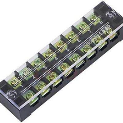 Picture of TB-2508 8P Double Row Terminal Block 600V 25A Terminal Block TB-2508 600V 25A 8P Double Row 8 Pin Terminal Block TB-2508 Terminal Block 600V 25A TB Series 8 Positions Cables Connectors