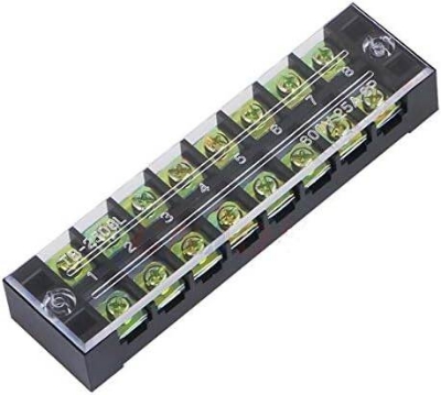 Picture of TB-2508 8P Double Row Terminal Block 600V 25A Terminal Block TB-2508 600V 25A 8P Double Row 8 Pin Terminal Block TB-2508 Terminal Block 600V 25A TB Series 8 Positions Cables Connectors