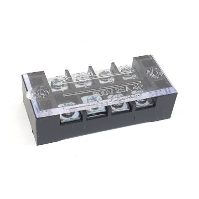 Picture of TB-2504 4P Double Row Terminal Block 600V 25A Terminal Block TB-2504 600V 25A 4P Double Row 4 Pin Terminal Block TB-2504 Terminal Block 600V 25A TB Series 4 Positions Cables Connectors