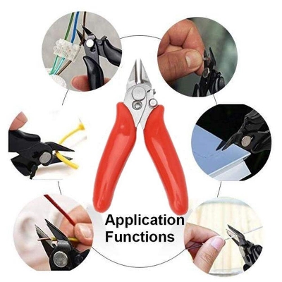 Picture of 3.5 Inch Mini DIY Cutting Diagonal Pliers Mini 3.5 Inch Wire Cable Cutters Cutting Side Snips Pliers Tools Lock Nipper With Flush Hand Diagonal Mini Pliers Wire Cutters