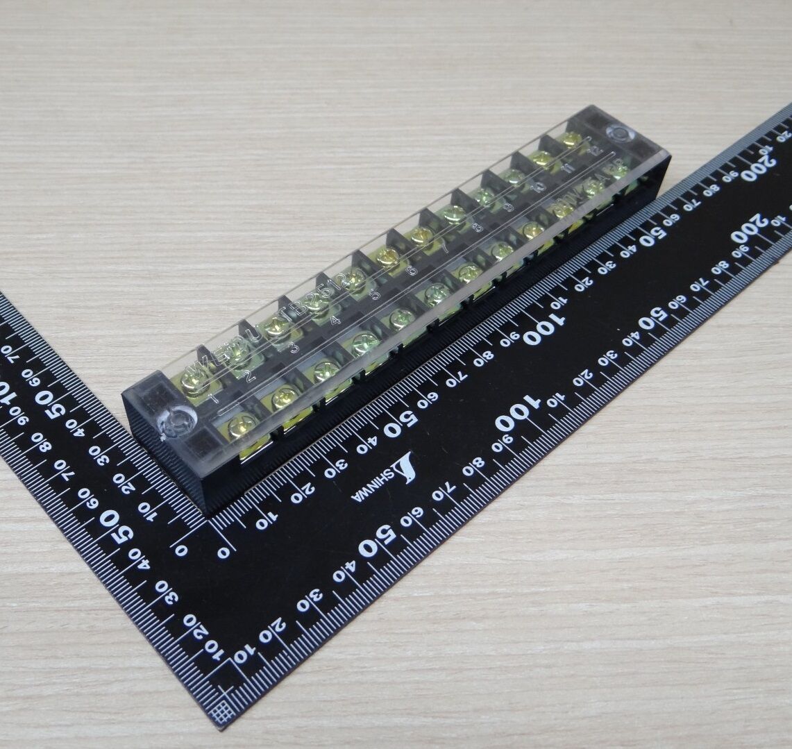 Picture of TB-2512 12P Double Row Terminal Block 600V 25A Terminal Block TB-2512 600V 25A 12P Double Row 12 Pin Terminal Block TB-2512 Terminal Block 600V 25A TB Series 12 Positions Cables Connectors