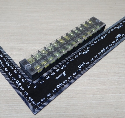 Picture of TB-2512 12P Double Row Terminal Block 600V 25A Terminal Block TB-2512 600V 25A 12P Double Row 12 Pin Terminal Block TB-2512 Terminal Block 600V 25A TB Series 12 Positions Cables Connectors