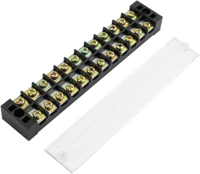 Picture of TB-2512 12P Double Row Terminal Block 600V 25A Terminal Block TB-2512 600V 25A 12P Double Row 12 Pin Terminal Block TB-2512 Terminal Block 600V 25A TB Series 12 Positions Cables Connectors