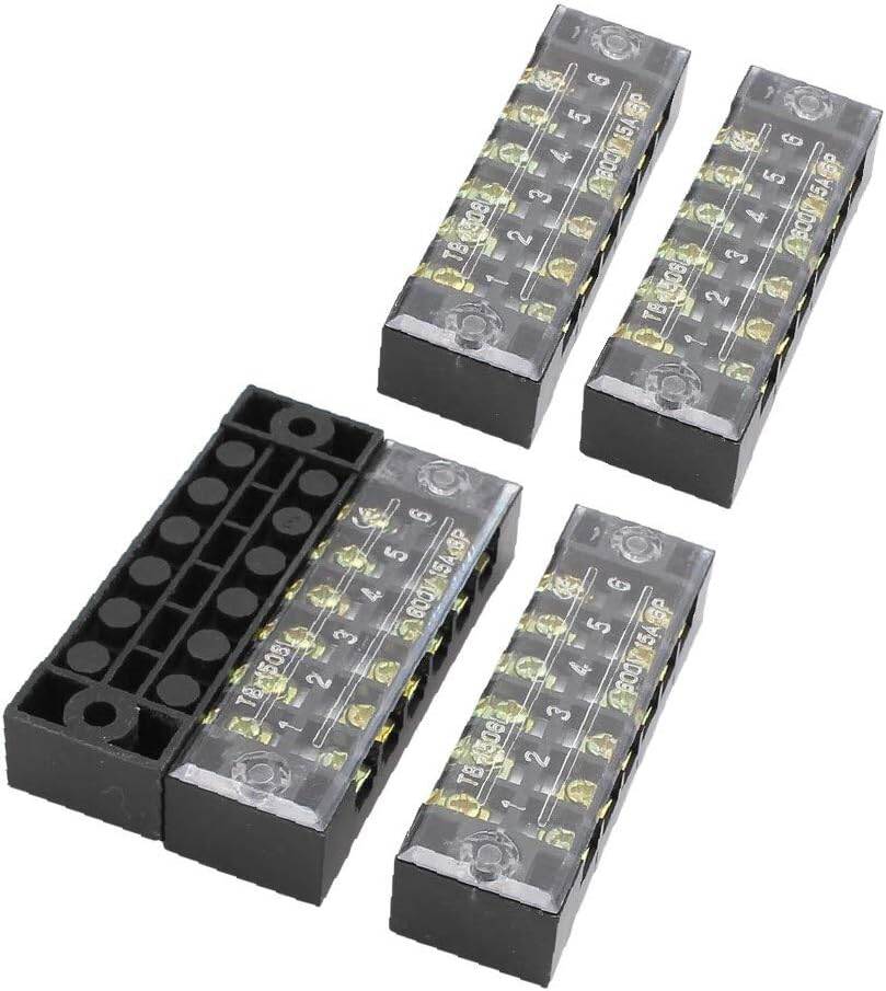Picture of TB-1506 6P Double Row Terminal Block 600V 15A Terminal Block TB-1506 600V 15A 6P Double Row 6 Pin Terminal Block TB-1506 Terminal Block 600V 15A TB Series 6 Positions Cables Connectors