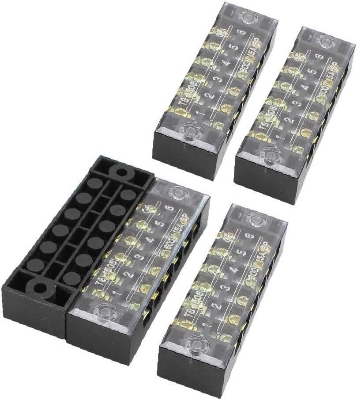 Picture of TB-1506 6P Double Row Terminal Block 600V 15A Terminal Block TB-1506 600V 15A 6P Double Row 6 Pin Terminal Block TB-1506 Terminal Block 600V 15A TB Series 6 Positions Cables Connectors
