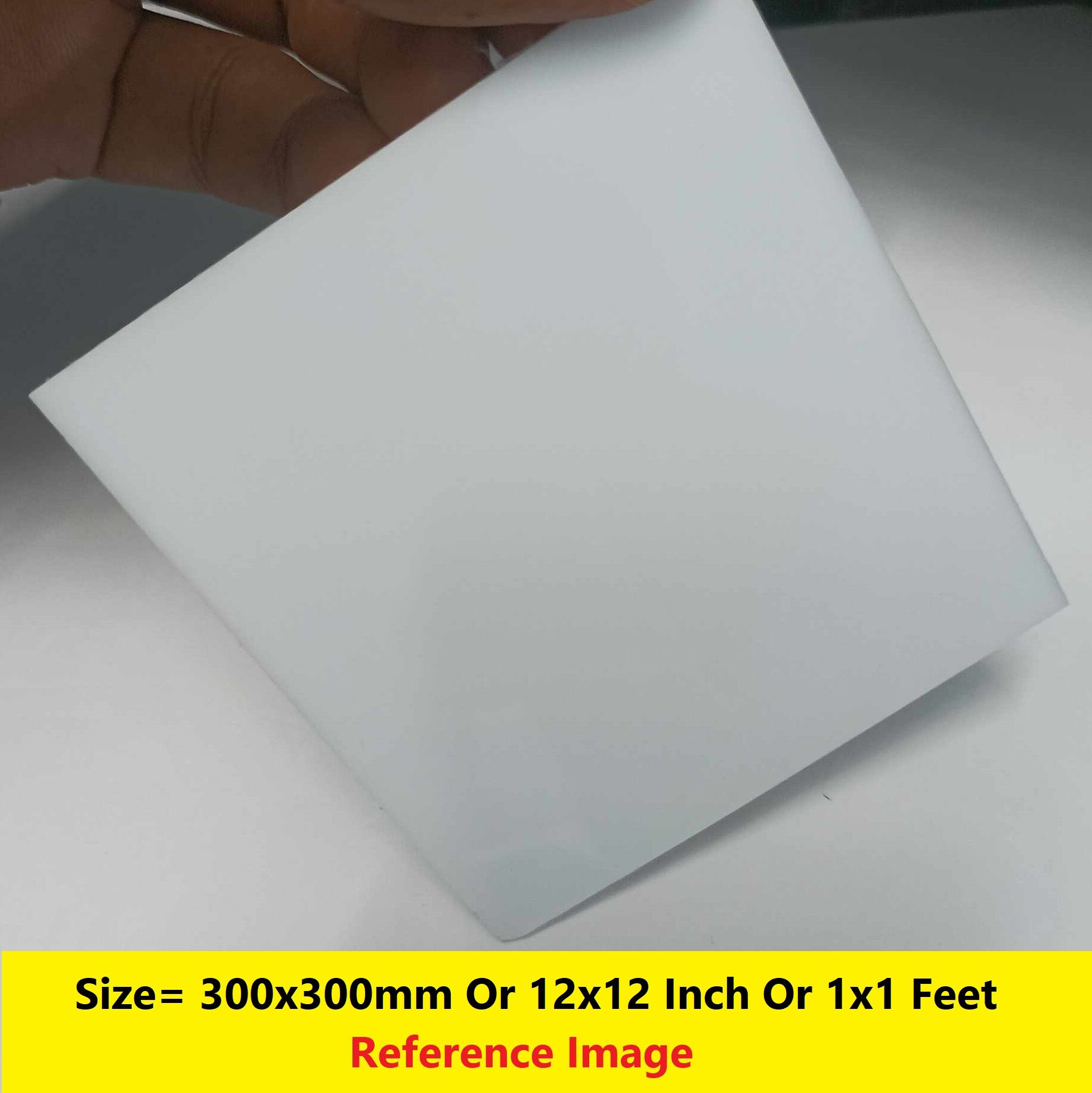 Picture of WHITE 3mm Acrylic Sheets 3mm White Plastic Sheet 3mm Thick Acrylic Sheet 12 Inch Acrylic Sheet Cutting Size 1×1 Feet 3mm White Acrylic Plexiglass White Perspex Acrylic Sheet