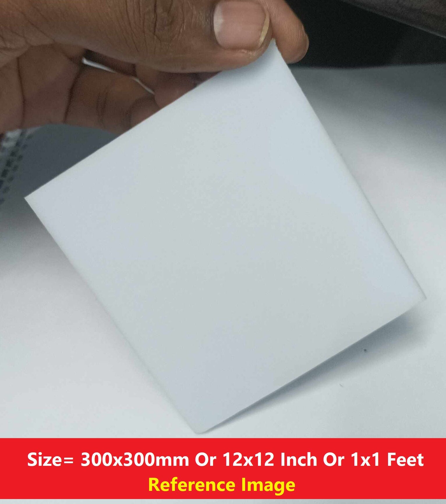 Picture of WHITE 3mm Acrylic Sheets 3mm White Plastic Sheet 3mm Thick Acrylic Sheet 12 Inch Acrylic Sheet Cutting Size 1×1 Feet 3mm White Acrylic Plexiglass White Perspex Acrylic Sheet