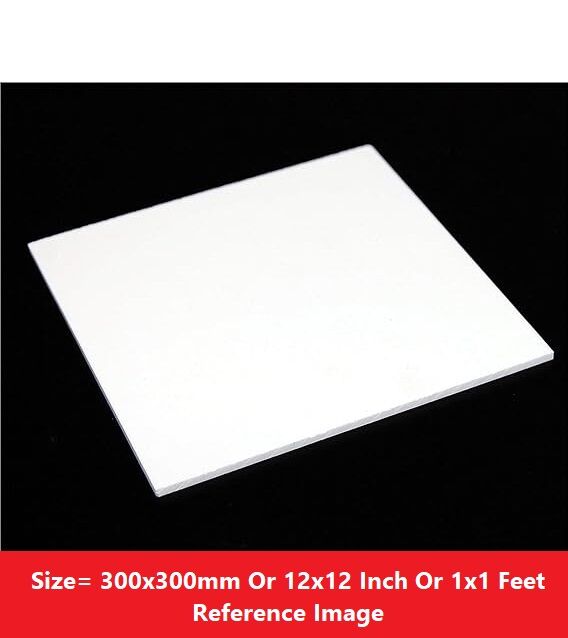 Picture of WHITE 4mm Acrylic Sheets 4mm White Plastic Sheet 4mm Thick Acrylic Sheet 12 Inch Acrylic Sheet Cutting Size 1×1 Feet 4mm White Acrylic Plexiglass White Perspex Acrylic Sheet